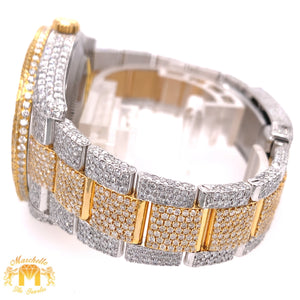 41mm Fully Iced Out Diamond Rolex Datejust 2 Watch with Two-tone Oyster Bracelet (baguette bezel)