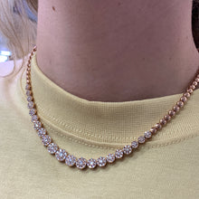 Load image into Gallery viewer, 14k Gold Ladies&#39; Necklace with round diamonds