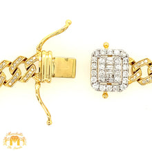Load image into Gallery viewer, 5ct Diamond and Two-tone Gold 11mm Miami Cuban Squares Bracelet