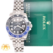 Load image into Gallery viewer, 2021 Rolex GMT Master 2 &#39;Batman&#39; Watch with Jubilee Bracelet (40 mm, never worn, papers)