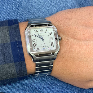 40mm Santos de Cartier Stainless Steel Watch (large model, papers)