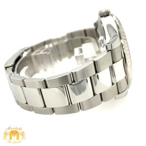 41mm Rolex Datejust Watch with Stainless Steel Oyster Bracelet (18k white gold fluted bezel)