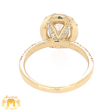 Load image into Gallery viewer, 18k Gold Oval-shaped Engagement Diamond Ring with a Halo (1ct oval solitaire center)