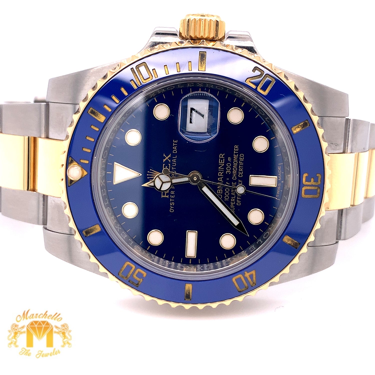 40mm Rolex Submariner Watch with Two-tone Oyster Bracelet (Papers: Year 2019)