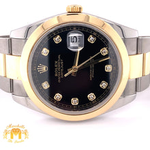 Load image into Gallery viewer, 41mm Rolex Datejust 2 Watch with Two-tone Oyster Bracelet (smooth bezel, factory diamond dial)