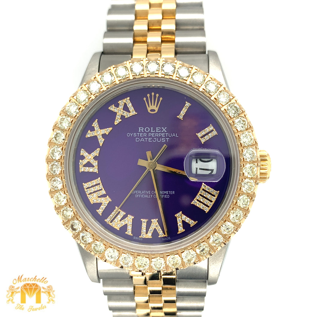 36mm Rolex Datejust Diamond Watch with Two-tone Jubilee Bracelet (quick-set)