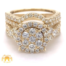 Load image into Gallery viewer, 14k Gold 2-piece Bridal Set with Round Diamond(round shape)