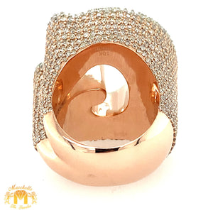 9ct Diamond 14k Gold Custom 3D Initial Ring (solid, choose your color)