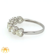 Load image into Gallery viewer, 18k White Gold 7 Hearts Ladies&#39; Diamond Ring (VS diamonds)