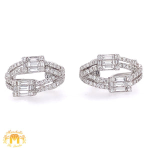 18k White Gold Ladies' Clip-on Diamond Earrings (VVS diamonds)