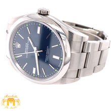 Load image into Gallery viewer, 39mm Rolex Oyster Perpetual Watch with Stainless Steel Band (royal blue dial, papers)