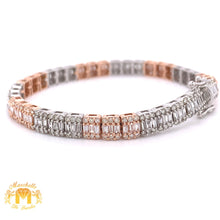 Load image into Gallery viewer, 4.9ct Diamond 14k Gold 5.5mm Strip Bracelet (unisex, choose your color)