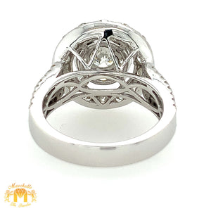 3ct Diamond 14k White Gold Engagement Ring (halo)