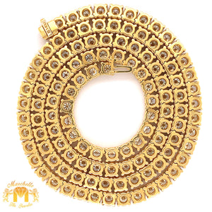 47.60ct Round Diamond and 14k Gold Tennis Chain (40 pointers)