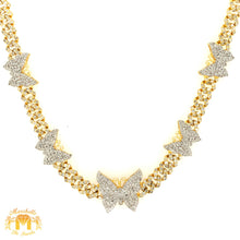 Load image into Gallery viewer, 9.5ct Diamond and Gold Cuban Butterfly Necklace