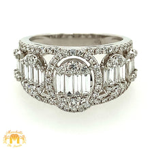 Load image into Gallery viewer, VVS/vs high clarity diamonds set in a 18k White Gold Five Ovals Ring (large VVS baguettes)
