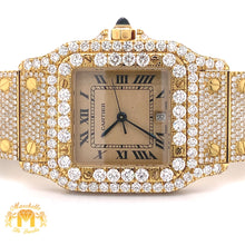 Load image into Gallery viewer, Iced Out Ladies&#39; 18k Gold Cartier Diamond Watch (29 mm)