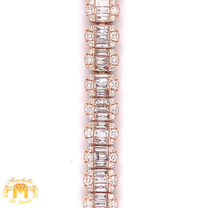 6.3ct Diamond 14k Rose Gold Bracelet