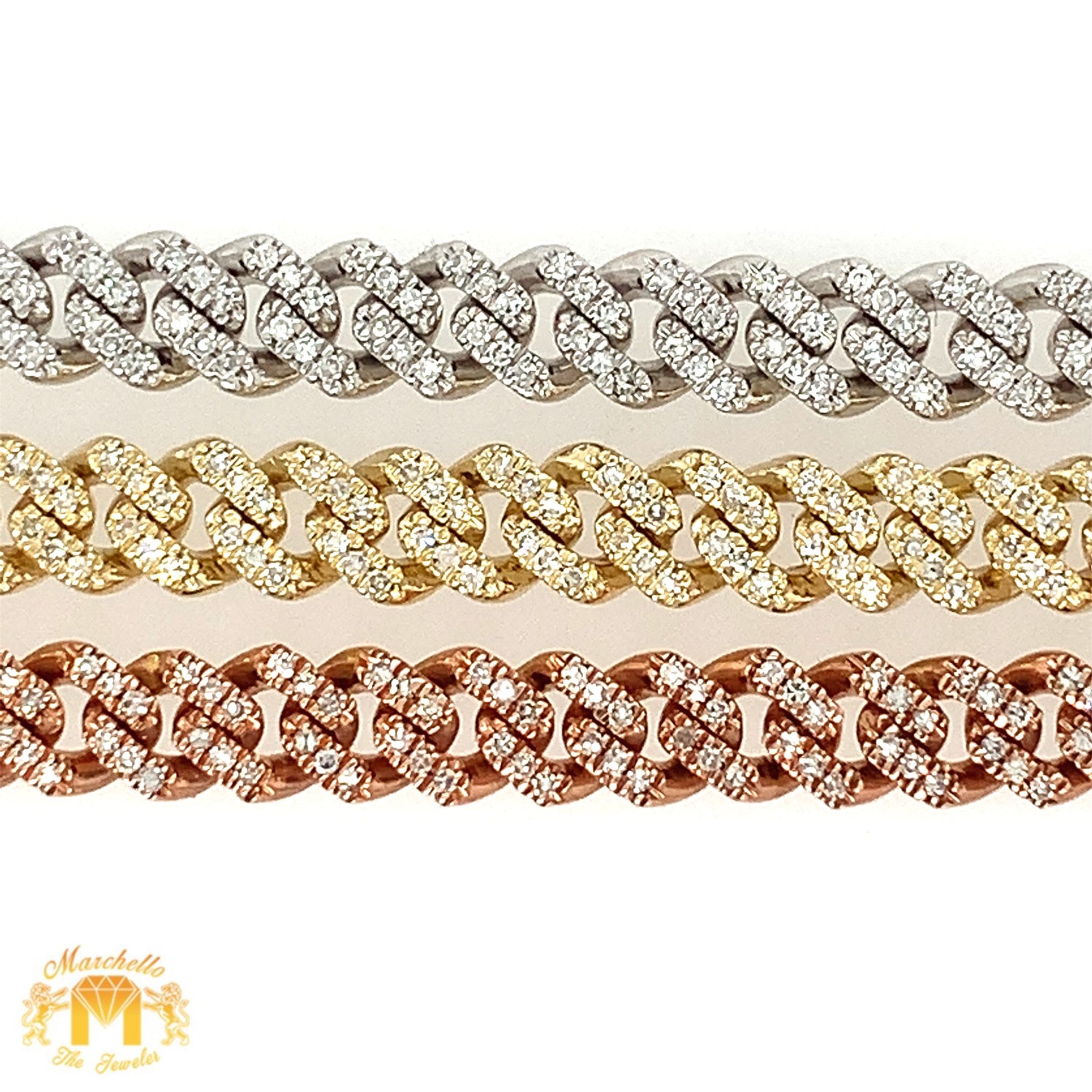 Yellow Gold and Diamond 6mm Miami Cuban Bracelet (solid, box clasp)