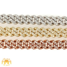 Load image into Gallery viewer, Yellow Gold and Diamond 6mm Miami Cuban Bracelet (solid, box clasp)