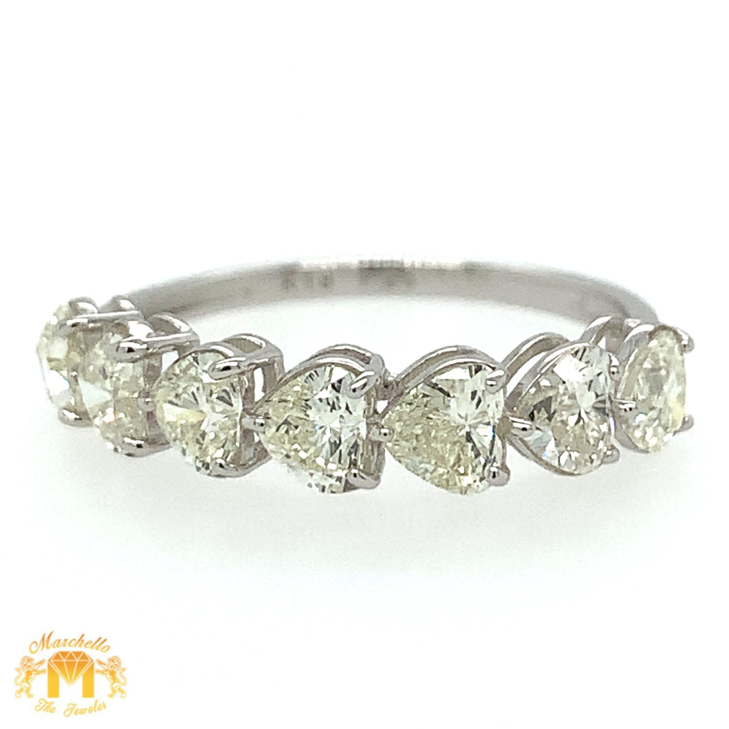 18k White Gold 7 Hearts Ladies' Diamond Ring (VS diamonds)
