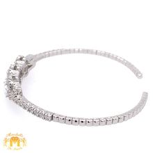 Load image into Gallery viewer, LIMITED EDITION: 3.31ct Diamond 18k White Gold Cuff Bracelet (VS diamonds, rose-cut diamonds)