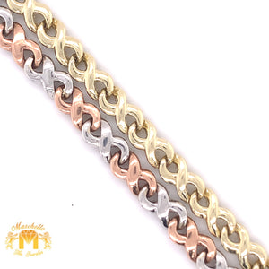 8ct Diamond and Gold 5.5mm Infinity Link Chain (box clasp)