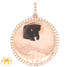 Load image into Gallery viewer, 14k Gold XXL Memory Picture Pendant and Gold Chain Set with  Round Diamond (Solid Back)
