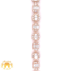 VVS/vs high clarity diamonds set in a 18k Gold Bracelet with Baguette & Round Diamond (VVS baguettes)