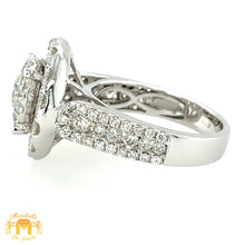 Load image into Gallery viewer, 3ct Diamond 14k White Gold Engagement Ring (halo)