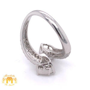 18k White Gold Marquis Heart Diamond Ring