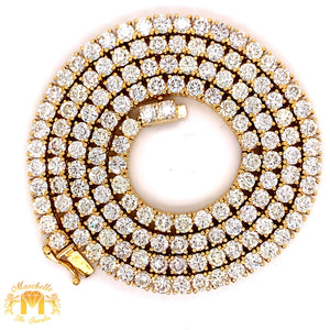 35ct Diamond 14k Gold Tennis Chain (25 pointers) – MTJ
