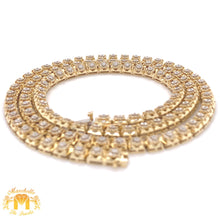 Load image into Gallery viewer, Gold and Diamond 3D Tennis Chain (illusion setting)