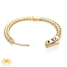 Load image into Gallery viewer, Gold and Diamond Hoop Earrings (choose your color)