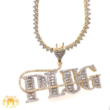 Load image into Gallery viewer, 4.89ct Diamond and Gold Plug Pendant and Tennis Chain (1 pointers)