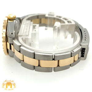 26mm Ladies’ Rolex Datejust Diamond Watch with Two-tone Oyster Bracelet (custom pink diamond dial)