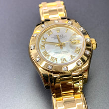Load image into Gallery viewer, Rolex Datejust Pearlmaster 29mm Ladies 18kt Yellow Gold 12 Diamond Bezel (MOP dial)