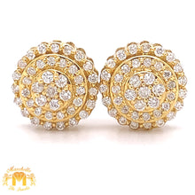 Load image into Gallery viewer, 14k Gold Diamond Cake Earrings