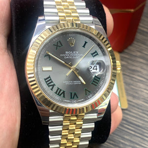 41mm Rolex Datejust 2 Watch with Two-tone Jubilee Bracelet (fluted bezel, Wimbledon dial, papers)