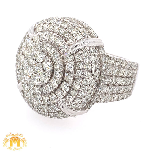 4.24ct Diamond 14k Gold Round Ring (side diamonds)