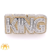 Load image into Gallery viewer, Gold and Diamond 3D King Ring with baguette and round diamonds