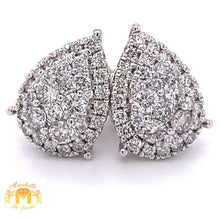 Load image into Gallery viewer, 14k Gold Pear-shaped Round Diamond  Earrings
