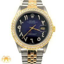 Load image into Gallery viewer, 36mm Rolex Datejust Diamond Watch with Two-tone Jubilee Bracelet (quick-set, midnight dial)