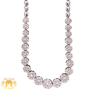 14k Gold Ladies' Necklace with round diamonds