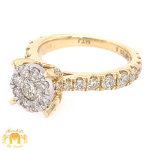 Load image into Gallery viewer, 18k Gold Engagement Ring with round diamond (high rise, choose your color)