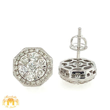 Load image into Gallery viewer, 14k Gold Octagon Diamond Earrings (choose a color)