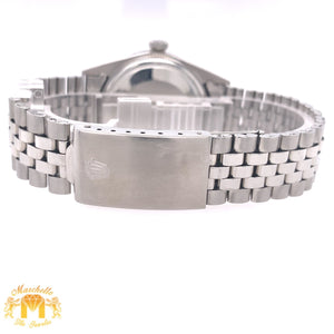 36mm Diamond Rolex Datejust Watch with Stainless Steel Jubilee Bracelet (non quick-set)