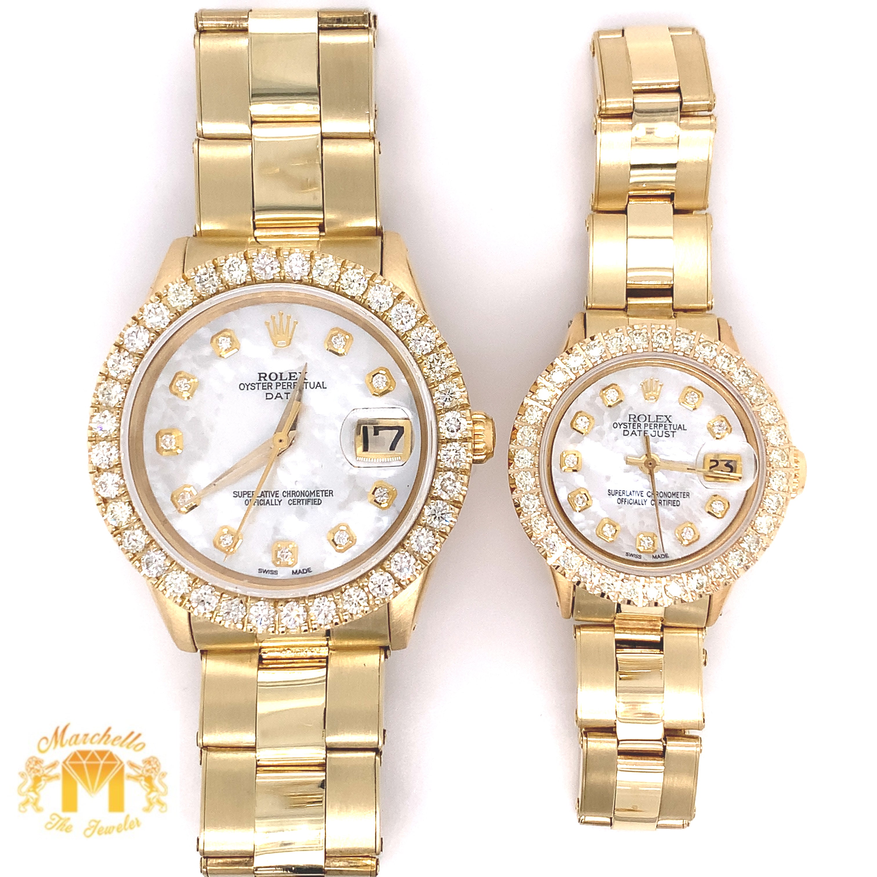 Gold and Diamond Rolex Watch (His and Hers Set) – Marchello The Jeweler