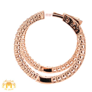 Gold and Diamond Hoop Earrings (choose your color)