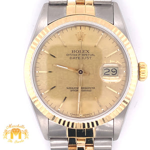 Rolex Datejust Watch with Two-tone Jubilee Bracelet (36 mm, quick set, jubilee dial)